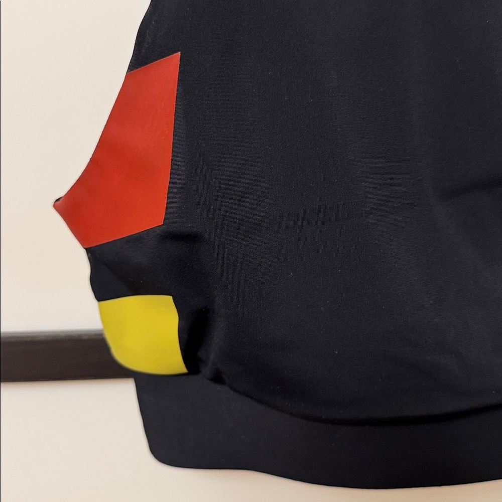 Lucas Hugh Designer Sports Bra | Colorblock & Mesh Back | Black Multi - Picture 7 of 10